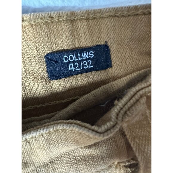 Jordan Craig Collin’s Distressed Caramel Brown Denim Jeans Size 42X32 - Picture 3 of 9